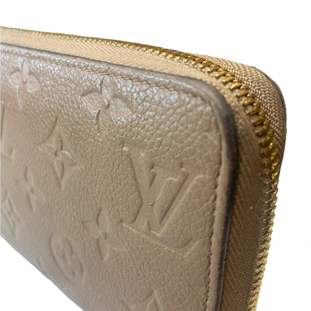 Louis Vuitton Brown Monogram Embossed Zipper Wallet